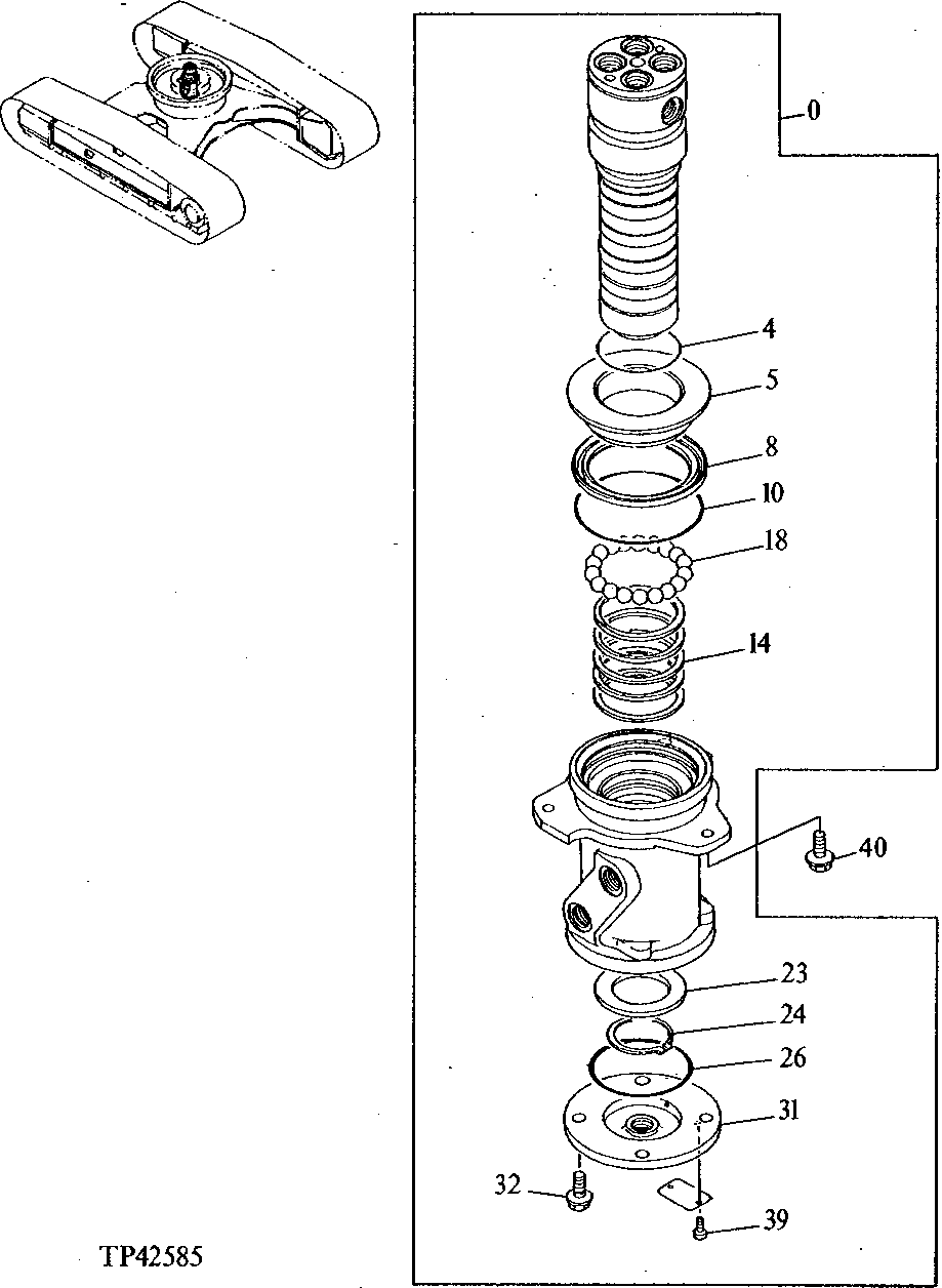 Схема запчастей John Deere 90E - 7 - Rotary Manifold (Standard) 0260 HYDRAULIC SYSTEM
