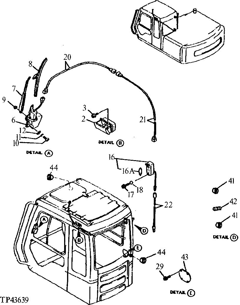 Схема запчастей John Deere 90E - 100 - CAB RELATED PARTS 1810 Operator Enclosure