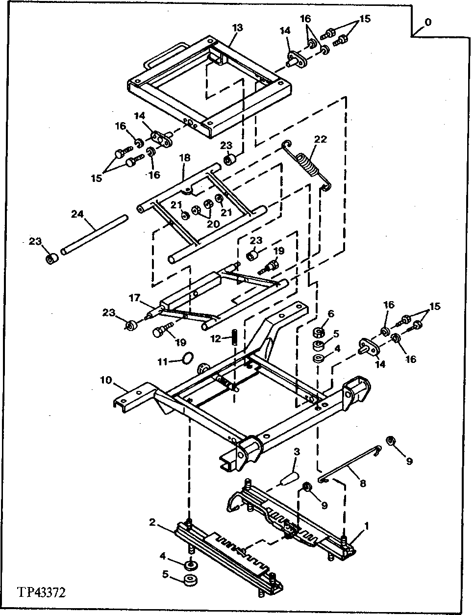 Схема запчастей John Deere 90E - 109 - Seat Stand 1821 SEAT AND SEAT BELT