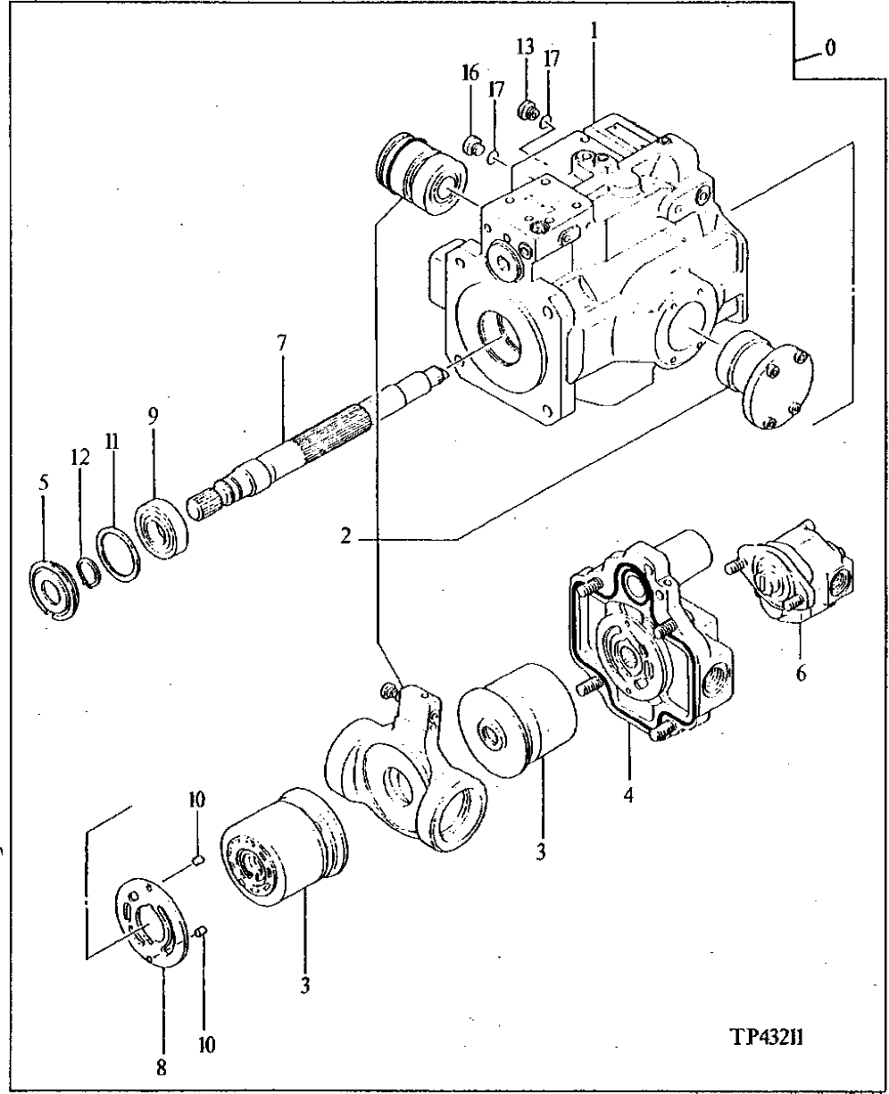 Схема запчастей John Deere 90E - 136 - Piston Pump (Standard) 2160 HYDRAULIC SYSTEM
