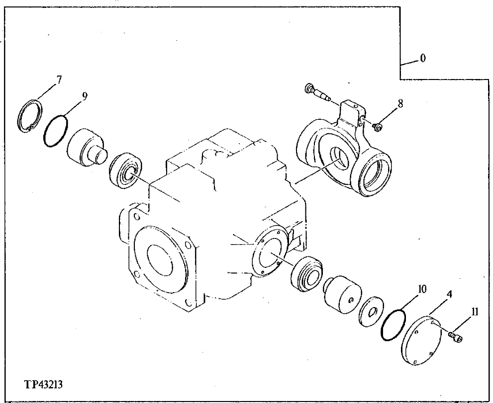 Схема запчастей John Deere 90E - 138 - Pump Hanger Part (Standard And Blade) 2160 HYDRAULIC SYSTEM