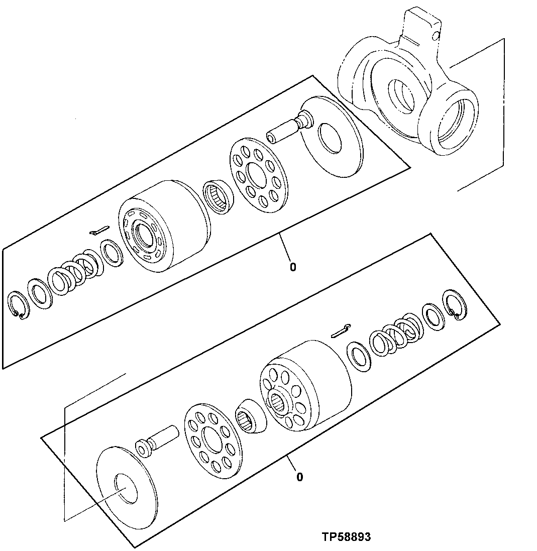 Схема запчастей John Deere 90E - 139 - Pump Rotary Group ( Standard And Blade) 2160 HYDRAULIC SYSTEM