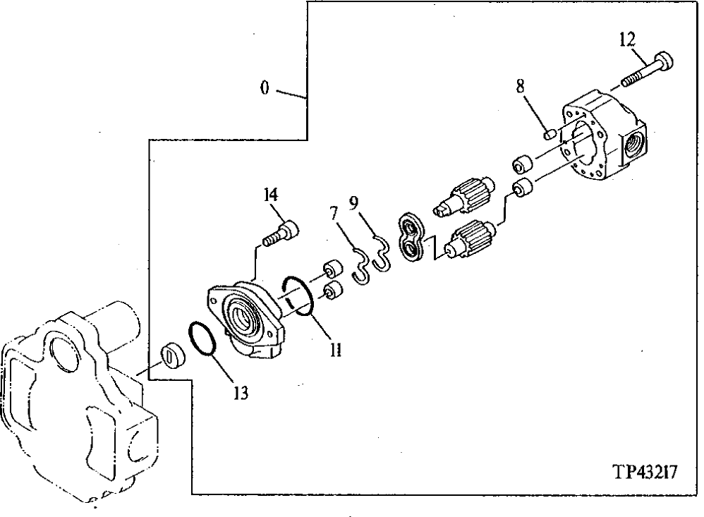Схема запчастей John Deere 90E - 142 - Gear Pump (Standard And Blade) 2160 HYDRAULIC SYSTEM