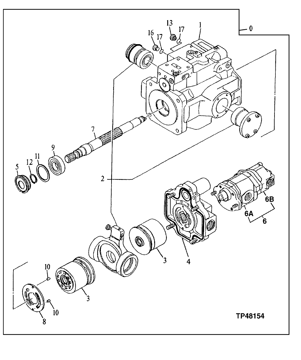 Схема запчастей John Deere 90E - 143 - BLADE PISTON PUMP 2160 HYDRAULIC SYSTEM