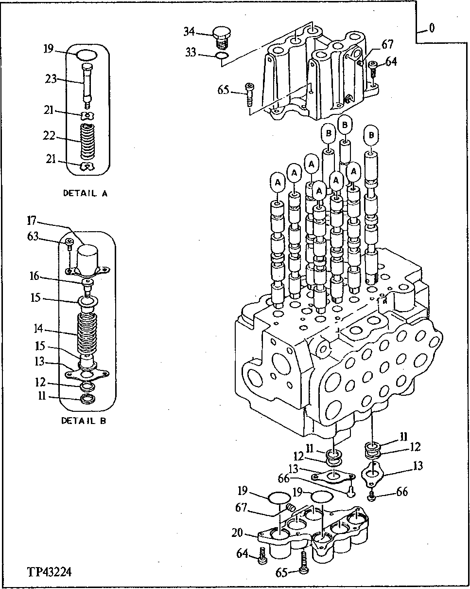Схема запчастей John Deere 90E - 146 - Control Valve (Standard) 2160 HYDRAULIC SYSTEM