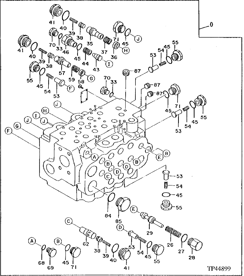 Схема запчастей John Deere 90E - 147 - Control Valve (Standard) 2160 HYDRAULIC SYSTEM