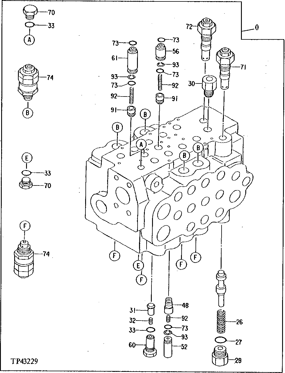 Схема запчастей John Deere 90E - 151 - Control Valve (Offset Boom) 2160 HYDRAULIC SYSTEM