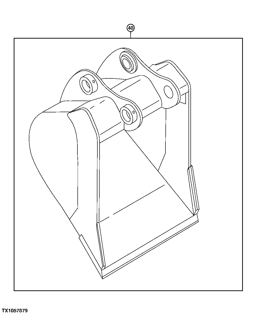 Схема запчастей John Deere 90E - 157 - Ditching Bucket 3302 BUCKETS, TEETH, SHANKS AND SIDECUTTERS