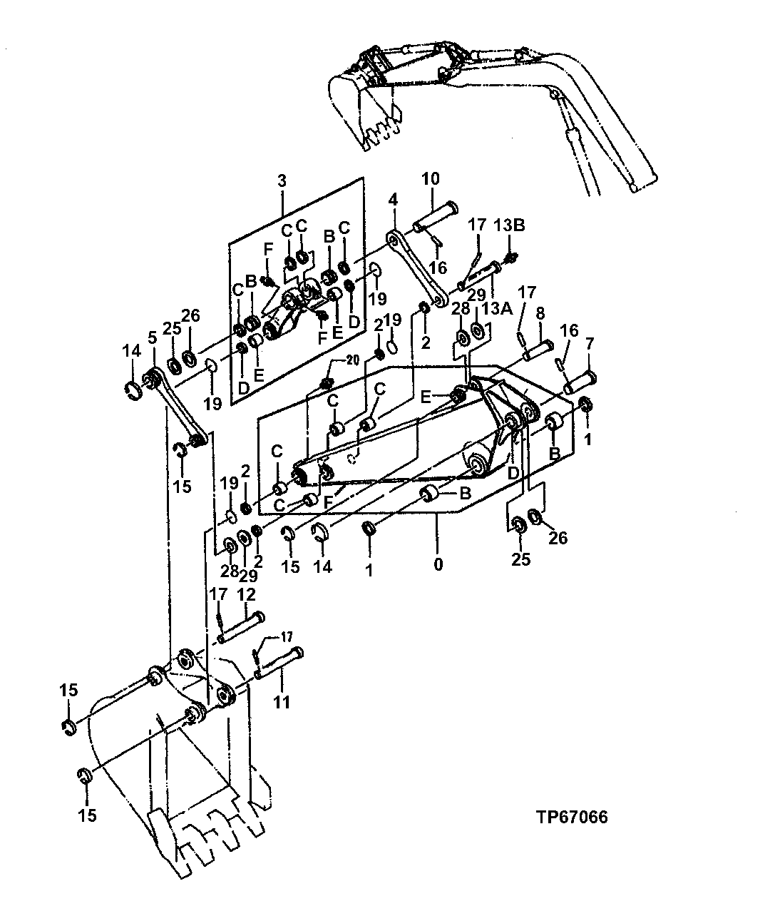 Схема запчастей John Deere 90E - 173 - Standard Arm 3340 Frames (1.62 M - 5 Feet 4 Inches)