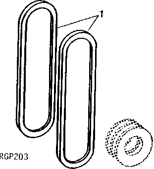 Схема запчастей John Deere 92ELC - 73 - Fan and Alternator Belts 0429 Fan Drive (Damper, Idler, Pulleys, & Belt) 6076AT030 6076AT030