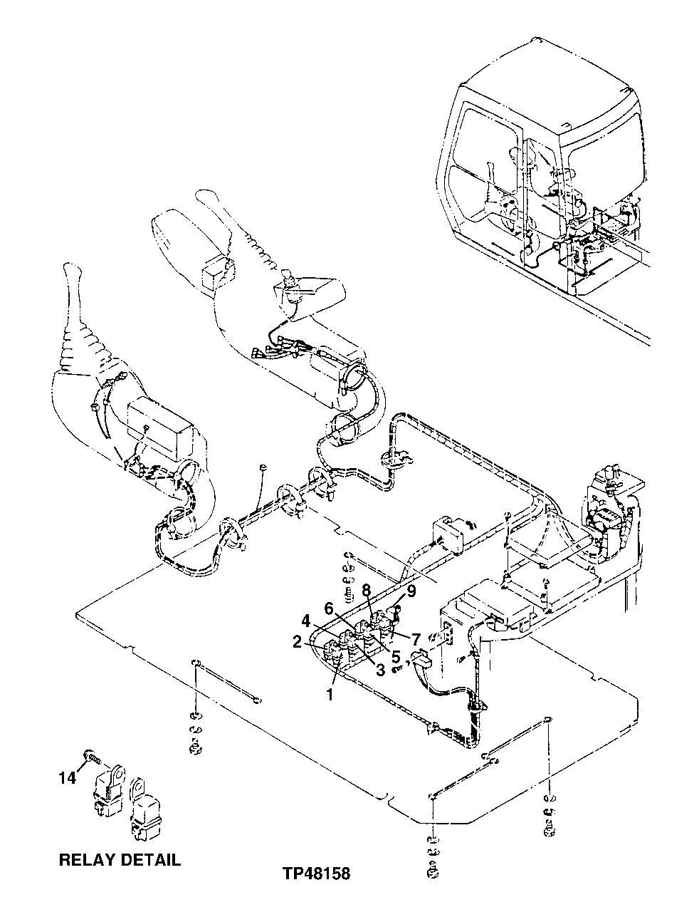 Схема запчастей John Deere 92ELC - 112 - Relay (012001 - ) 1674 Wiring Harness And Switches