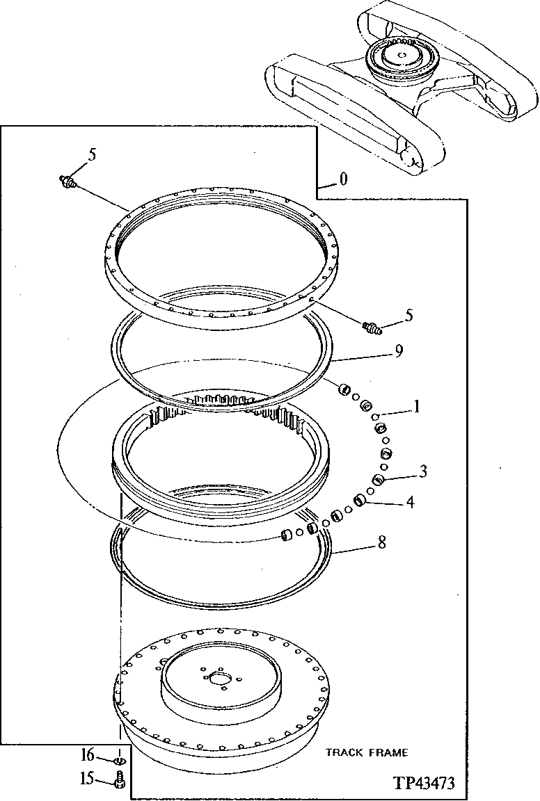 Схема запчастей John Deere 92ELC - 133 - Swing Bearing 1740 Frame Installation