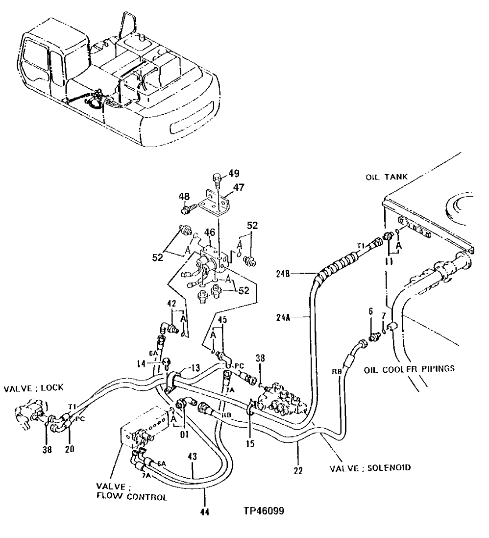 Схема запчастей John Deere 92ELC - 270 - PILOT PIPINGS (011000 - ) 3360 Hydraulic System