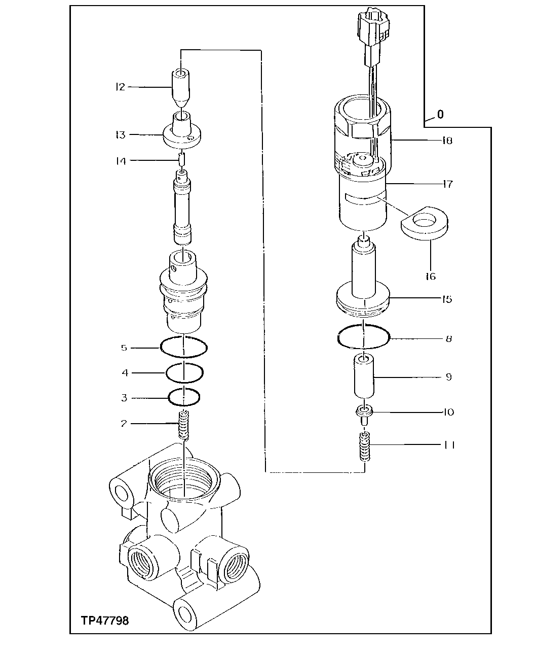 Схема запчастей John Deere 92ELC - 311 - Solenoid Valve (011000 - ) 3360 Hydraulic System