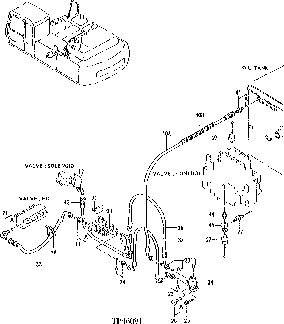 Схема запчастей John Deere 92ELC - 254 - PILOT PIPINGS (011000 - ) 3360 Hydraulic System