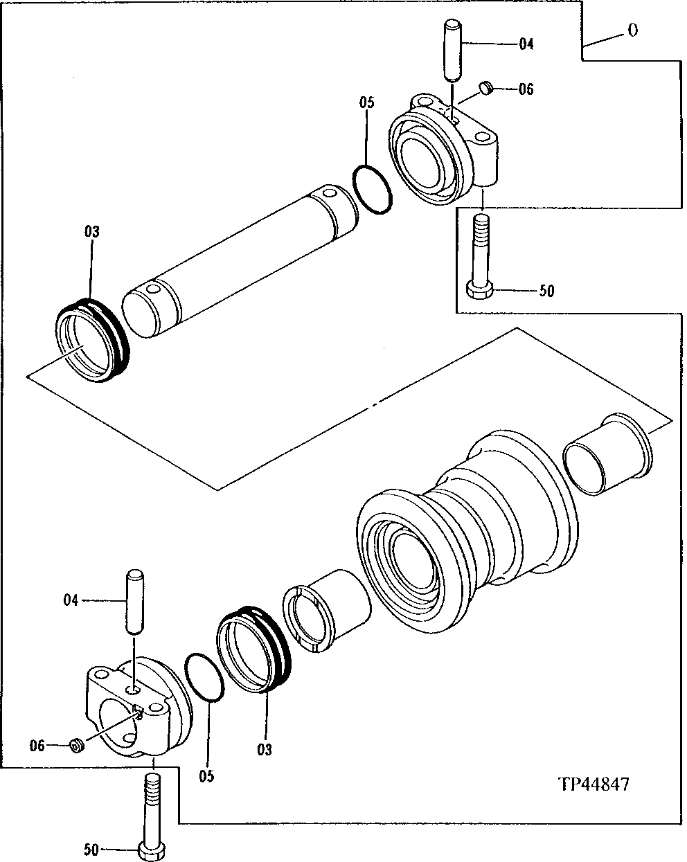Схема запчастей John Deere 92ELC - 4 - Lower Roller 0130 Track Systems