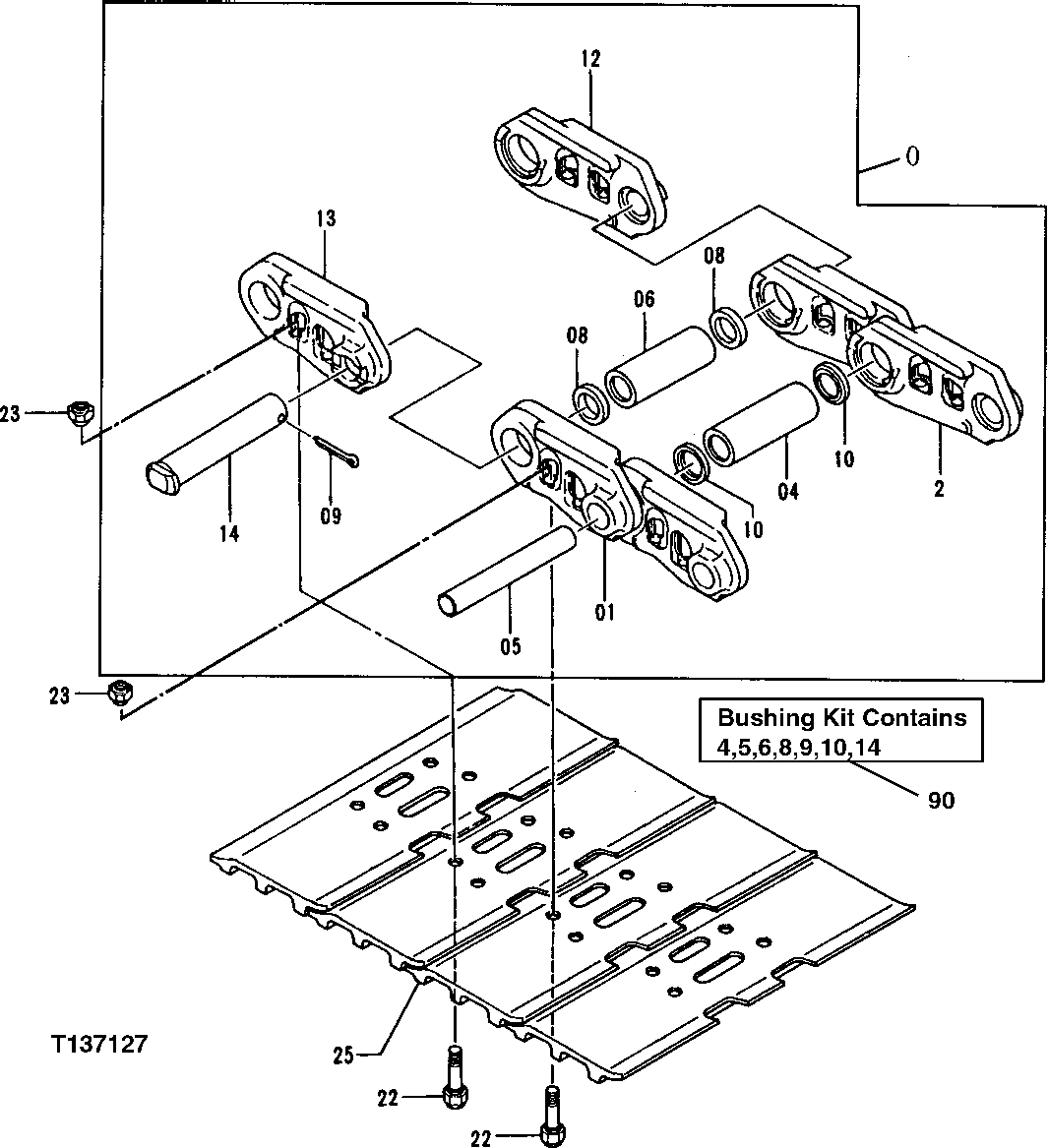 Схема запчастей John Deere 92ELC - 5 - Track Link 0130 Track Systems