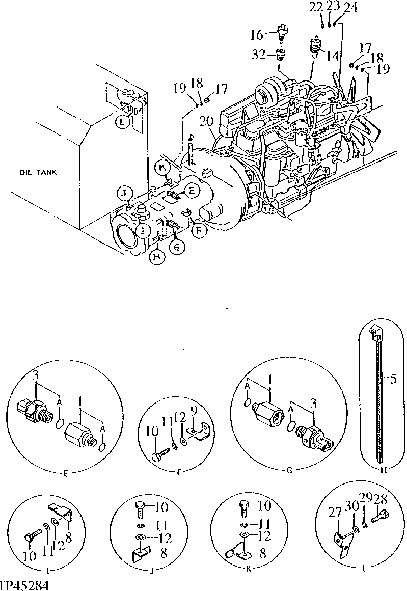 Схема запчастей John Deere 92ELC - 106 - ELECTRIC PARTS 1674 Wiring Harness And Switches