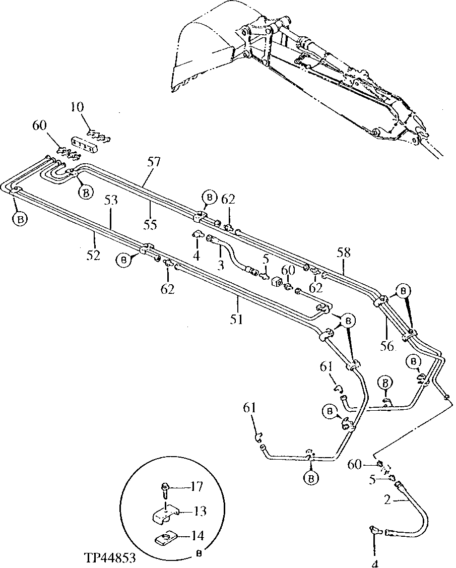 Схема запчастей John Deere 92ELC - 268 - Lubricate Pipings - Standard Arm ( - 006003) 3360 HYDRAULIC SYSTEM