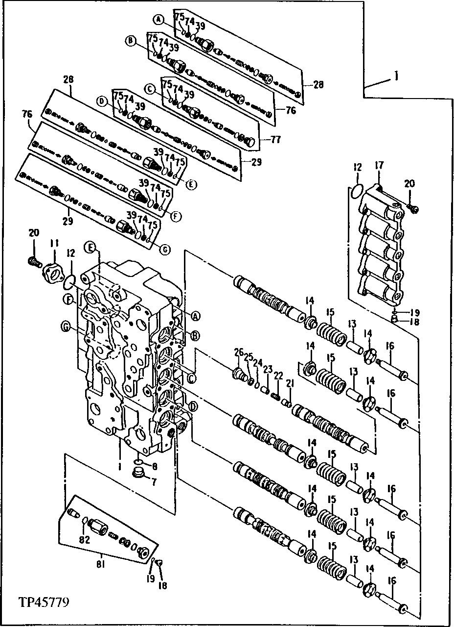 Схема запчастей John Deere 92ELC - 275 - Control Valve 3360 HYDRAULIC SYSTEM