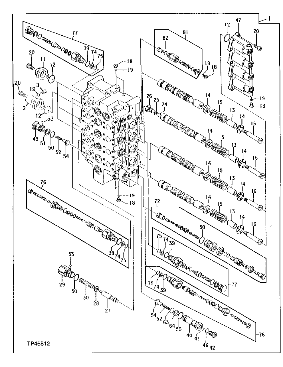 Схема запчастей John Deere 92ELC - 276 - Control Valve 3360 HYDRAULIC SYSTEM