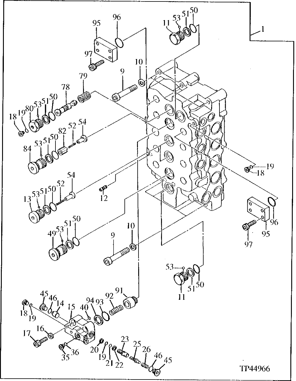 Схема запчастей John Deere 92ELC - 277 - Control Valve 3360 HYDRAULIC SYSTEM