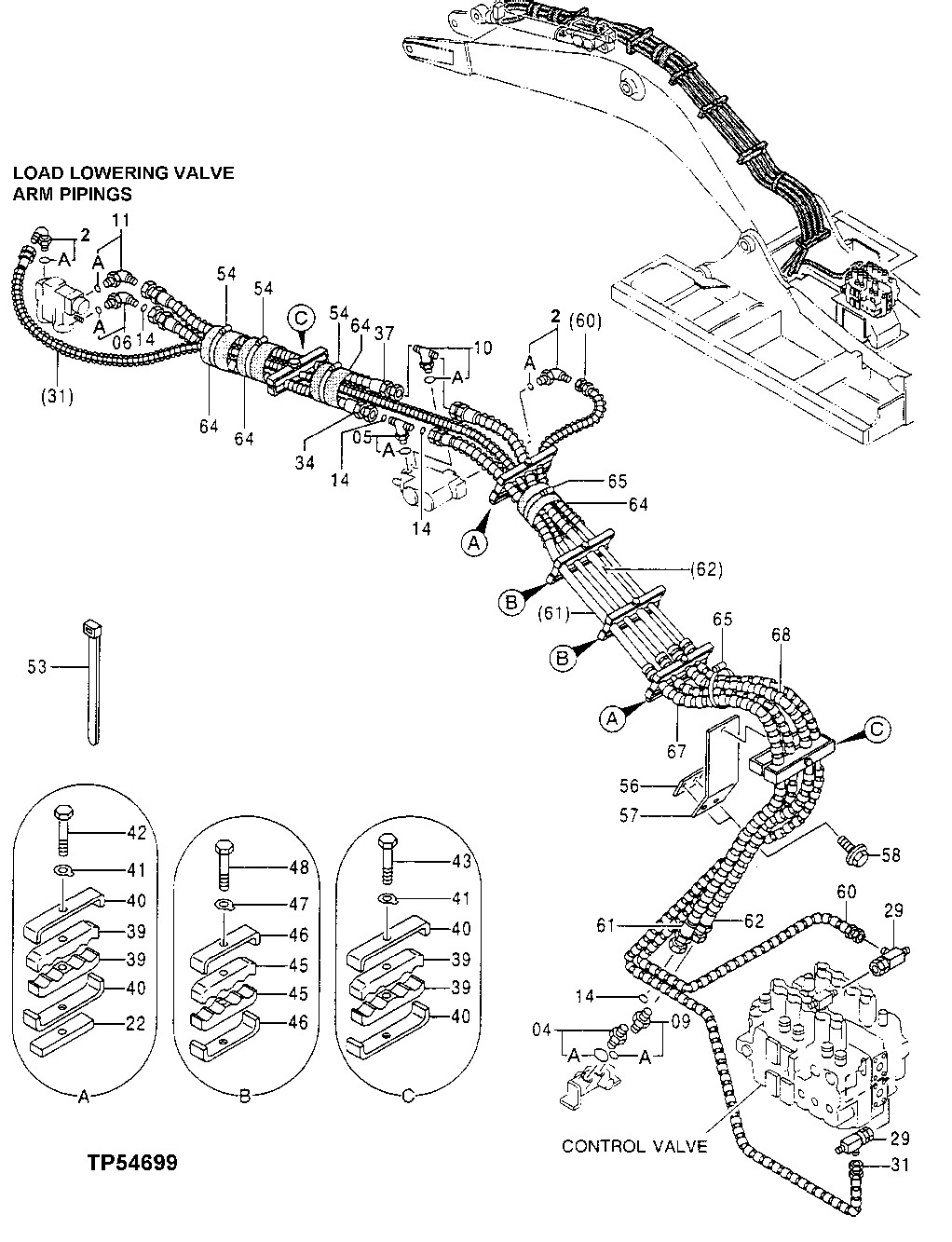 Схема запчастей John Deere 92ELC - 302 - LOAD LOWERING VALVE ARM CYLINDER KIT 3360 HYDRAULIC SYSTEM