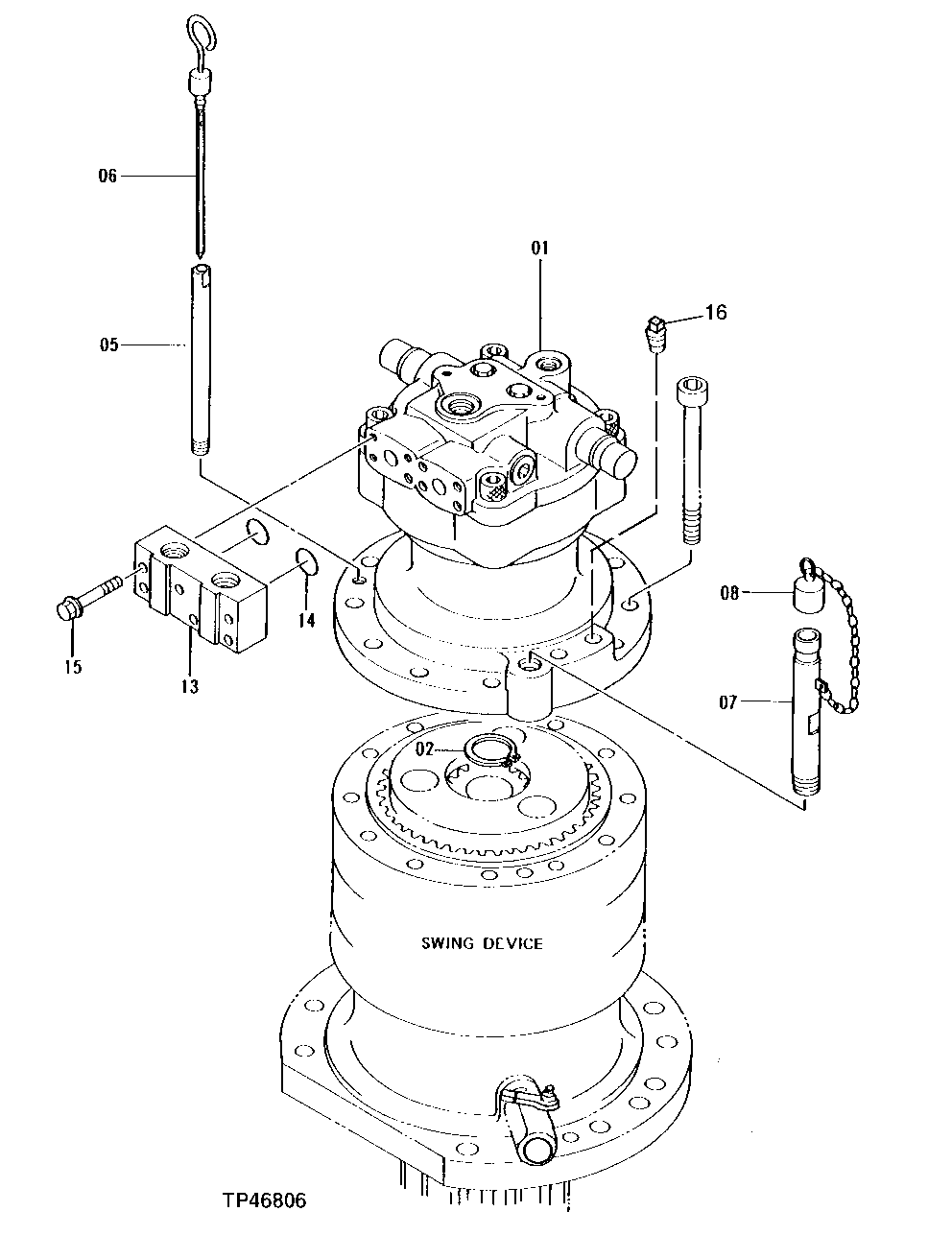 Схема запчастей John Deere 92ELC - 313 - RIGHT SWING DRIVE 4360 Hydraulics