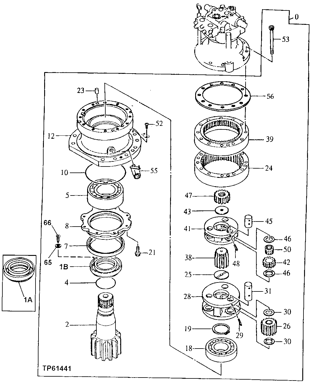 Схема запчастей John Deere 92ELC - 314 - RIGHT SWING DRIVE 4360 Hydraulics