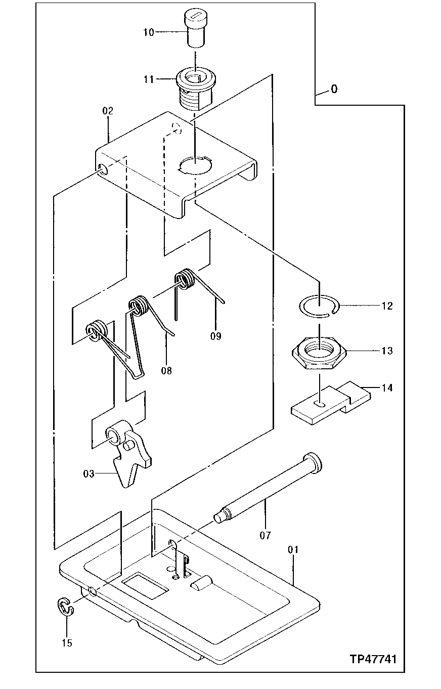 Схема запчастей John Deere 92DLC - 123 - DOOR LOCK 1910 Hood Or Engine Enclosure