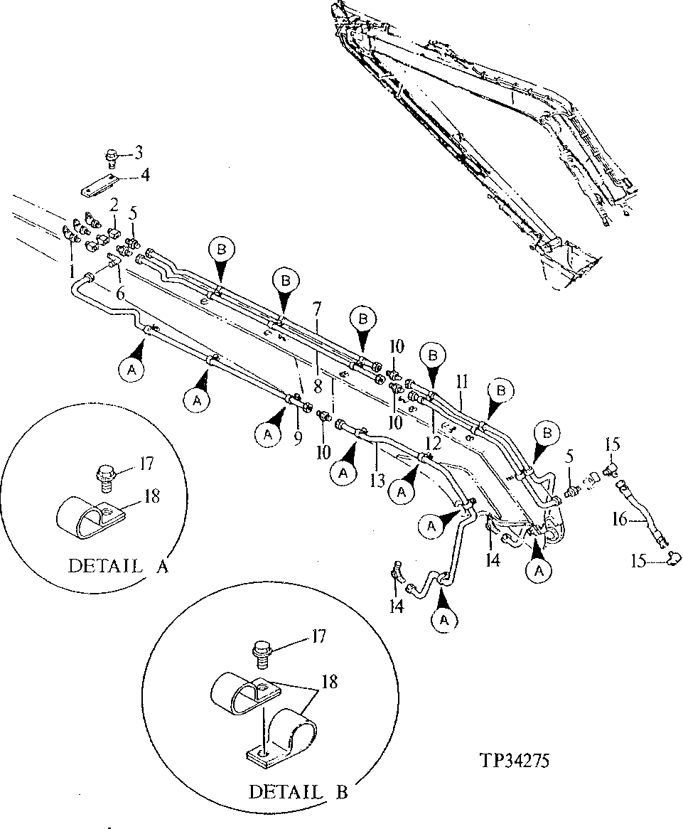 Схема запчастей John Deere 00LC - 146 - SUPER LONG FRONT ARM CENTRAL LUBRICATION LINES 1370 Lubrication Systems