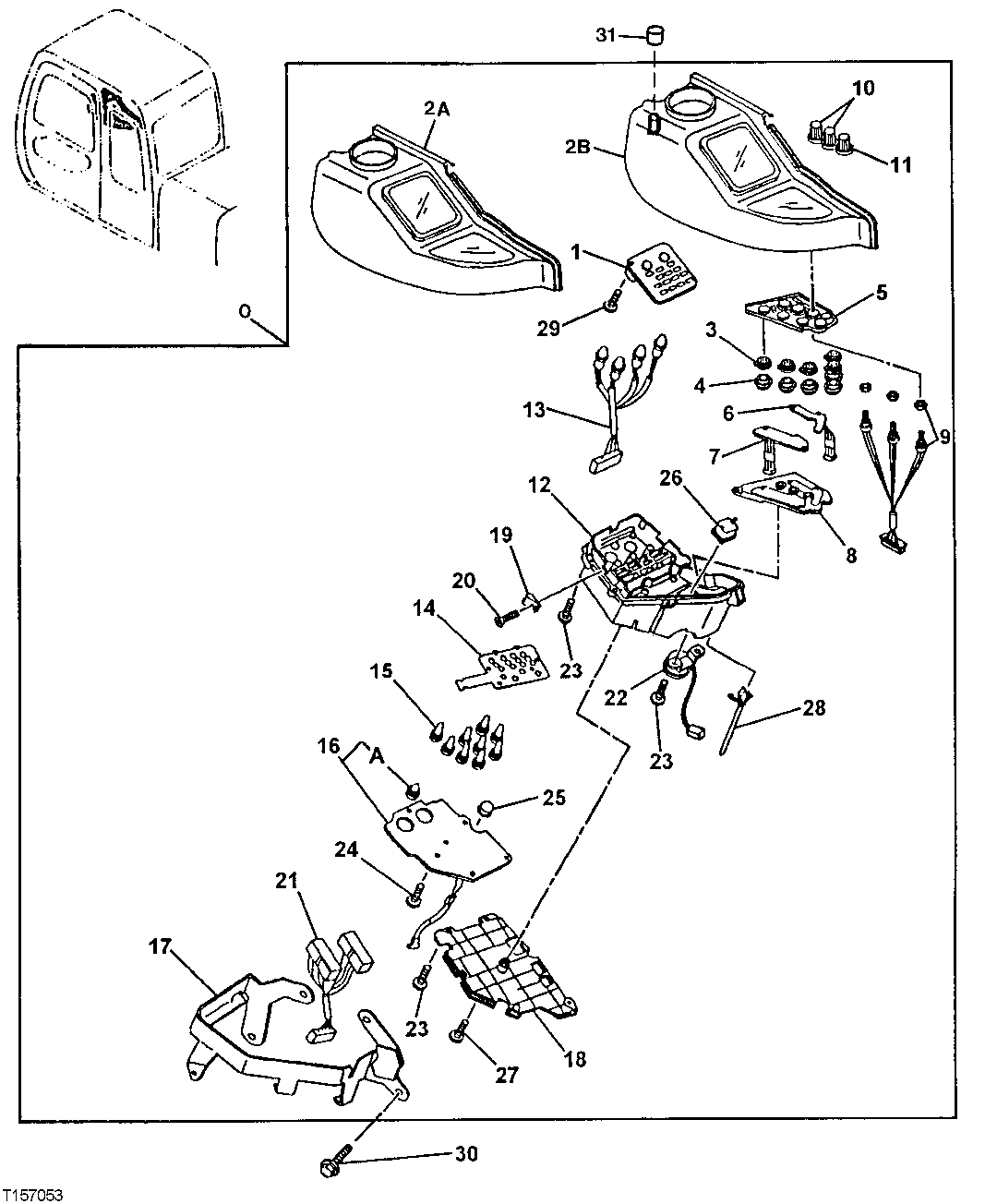 Схема запчастей John Deere 00LC - 148 - MONITOR 1674 WIRING HARNESS AND SWITCHES