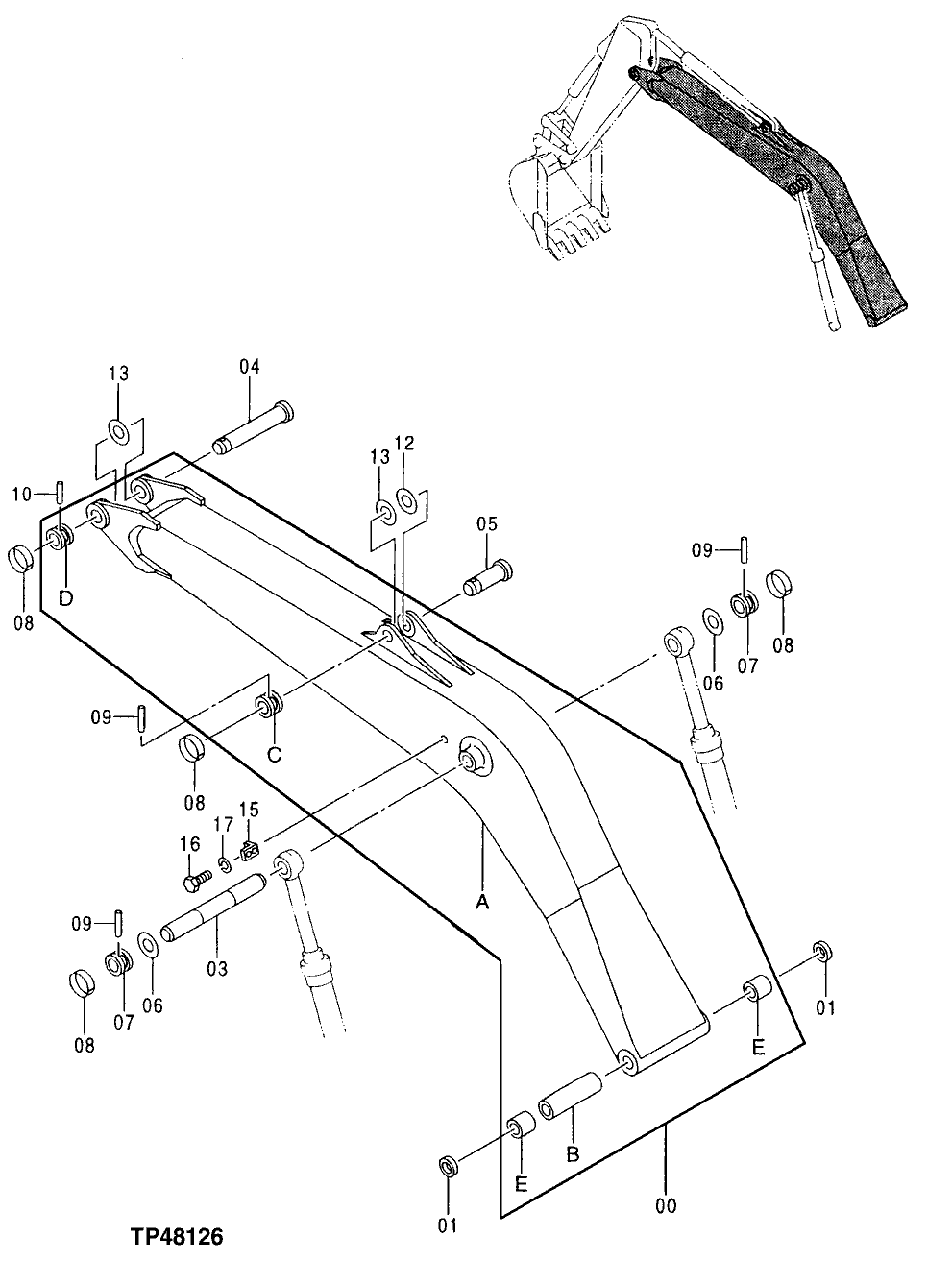 Схема запчастей John Deere 00LC - 304 - BOOM 3344 BOOM