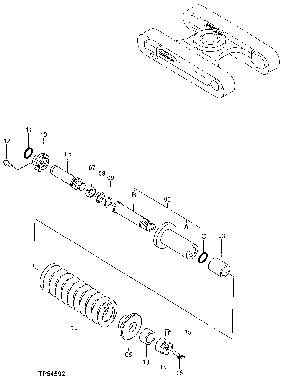 Схема запчастей John Deere 20 - 7 - ADJUSTER (RUBBER TRACK) 0130 Track Systems
