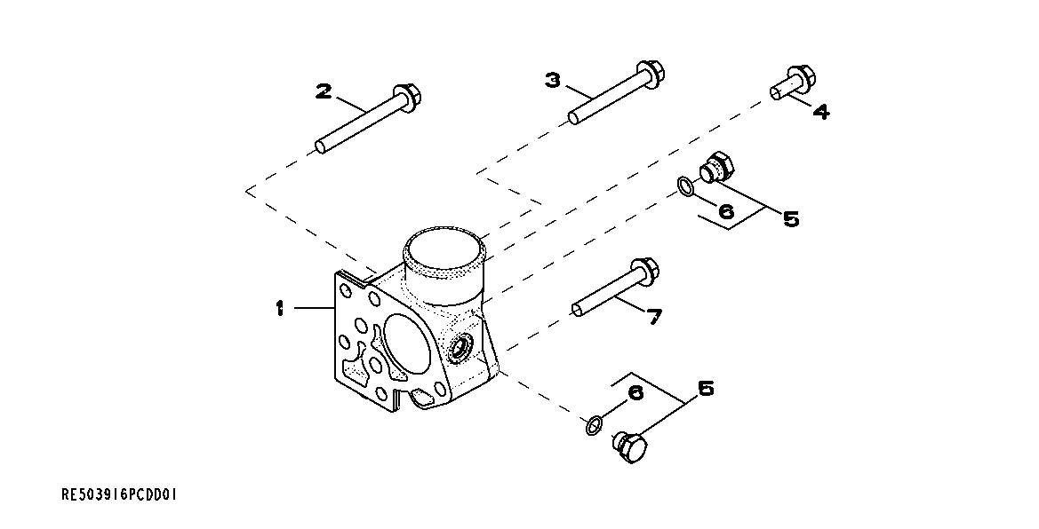 Схема запчастей John Deere 20 - 150 - 2128 (THERMOSTAT COVER) 0400C PE4045TP051 (ESN 026620-151708) - 120 EXCAVATOR PE4045TP051 (026620 - 151708) PE4045TP051
