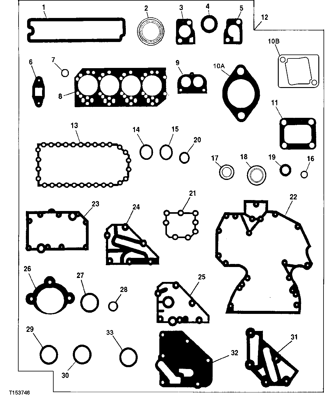 Схема запчастей John Deere 20 - 171 - ENGINE OVERHAUL KIT / GASKET KIT PE4045TP051 (ESN 026620-151708) (026620 - 151708) 0400C PE4045TP051 (ESN 026620-151708) - 120 EXCAVATOR PE4045TP051 (026620 - 151708) PE4045TP051