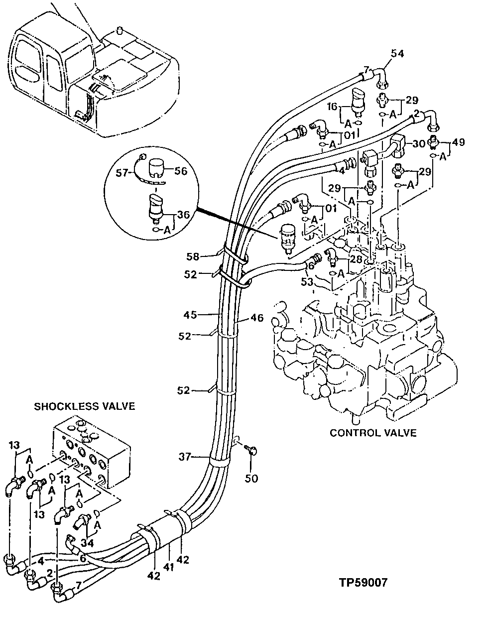 Схема запчастей John Deere 20 - 338 - PILOT PIPINGS 3360 HYDRAULIC SYSTEM