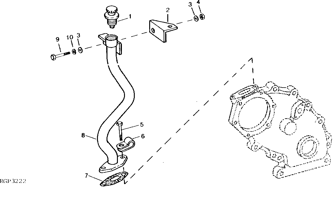 Схема запчастей John Deere 50LC - 36 - Engine Oil Fill Tube 0407 Engine Oiling System 6101AT010 6101AT010
