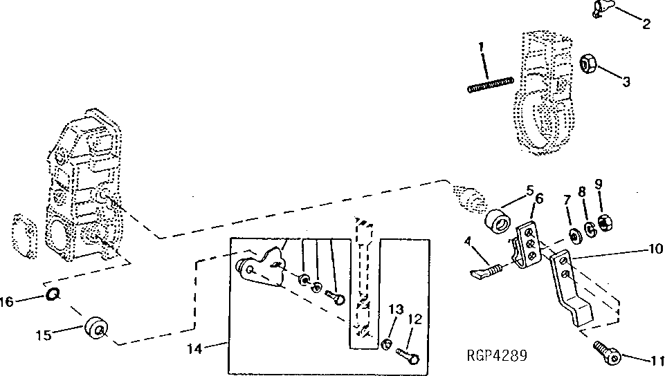 Схема запчастей John Deere 50LC - 45 - Fuel Injection Pump Levers 0413 Fuel Injection System 6101AT010 6101AT010