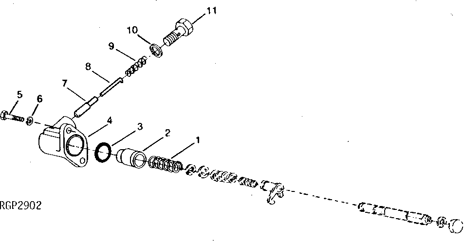 Схема запчастей John Deere 50LC - 46 - Fuel Injection Pump Aneroid Line And Fittings 0413 Fuel Injection System 6101AT010 6101AT010