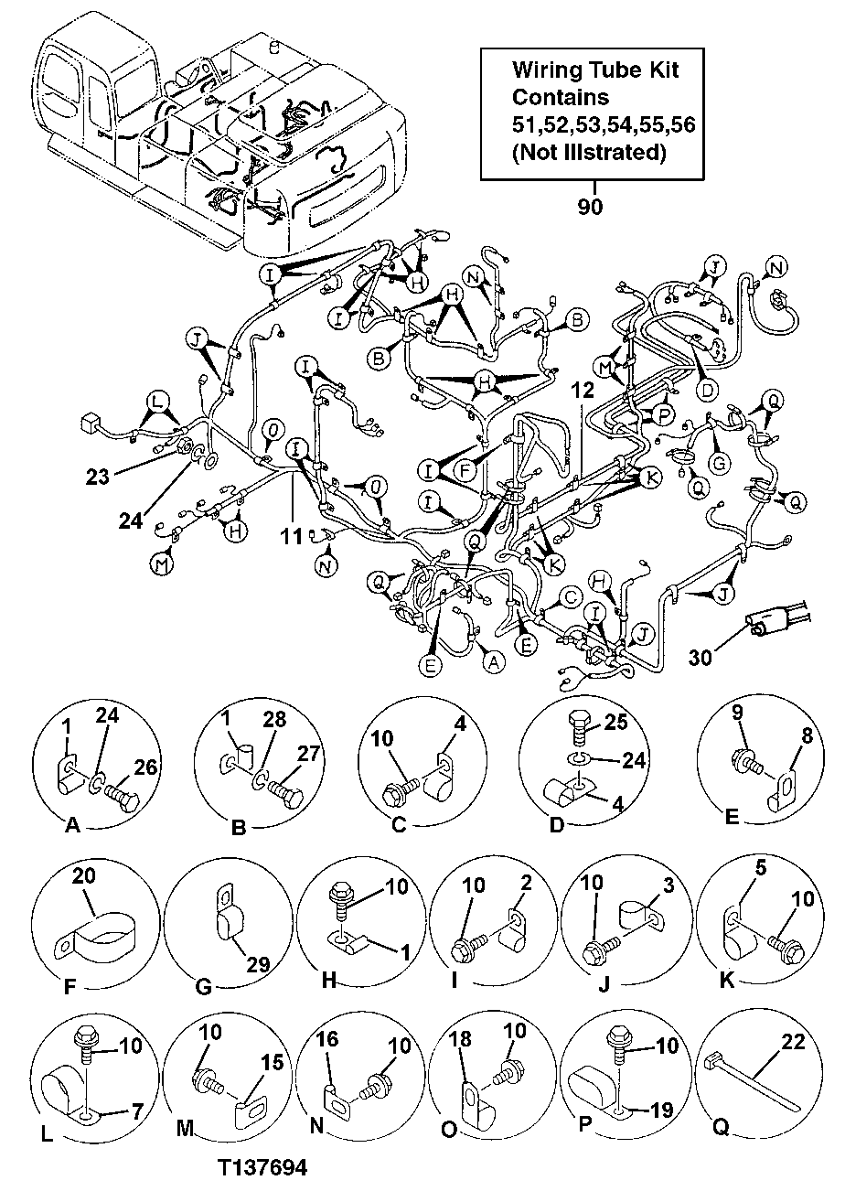 Схема запчастей John Deere 50LC - 99 - Main Wiring Harness 1674 Wiring Harness And Switches