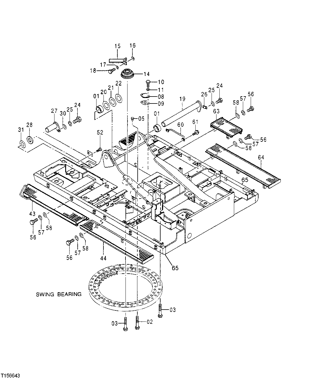 Схема запчастей John Deere 50LC - 114 - Main Frame 1740 Frame Installation