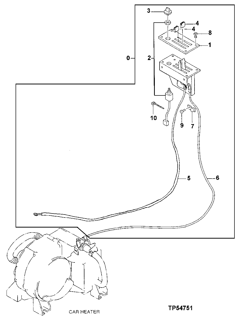 Схема запчастей John Deere 50LC - 152 - Heater Switch 1830 Heating & Air Conditioning