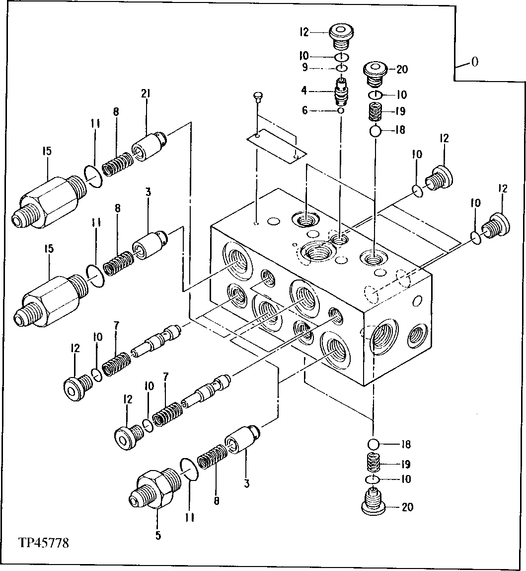 Схема запчастей John Deere 50LC - 200 - Flow Control Valve 2162 Hydraulic Selective Control & Load Holding Valves