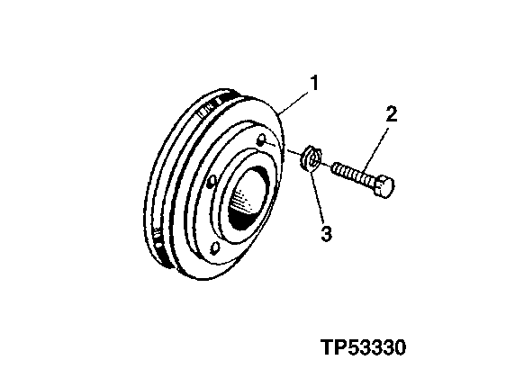 Схема запчастей John Deere 30LC - 109 - CRANKSHAFT AUXILIARY DRIVE PULLEY ( - 829272) 0429B Fan Drive (Damper, Idler, Pulleys, & Belt) PE6068HT051 PE6068HT051