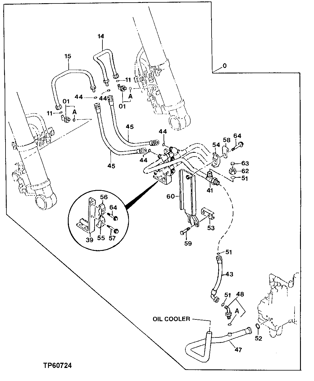 Схема запчастей John Deere 30LC - 334 - BOOM CYLINDER LOAD LOWERING VALVE KIT 3360 Hydraulic System
