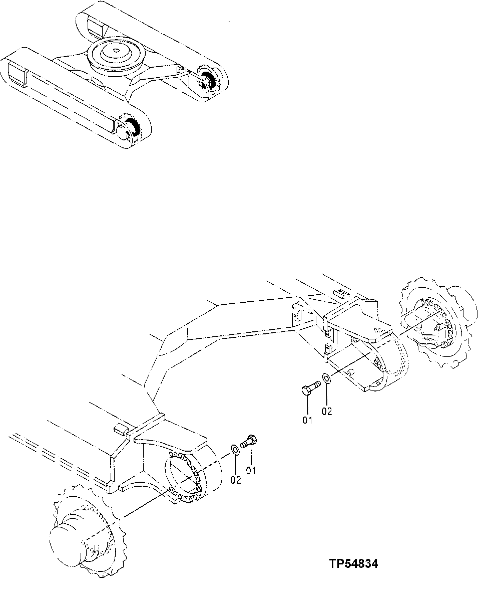Схема запчастей John Deere 70LC - 14 - TRAVEL DEVICE SUPPORT 0260 HYDRAULIC SYSTEM