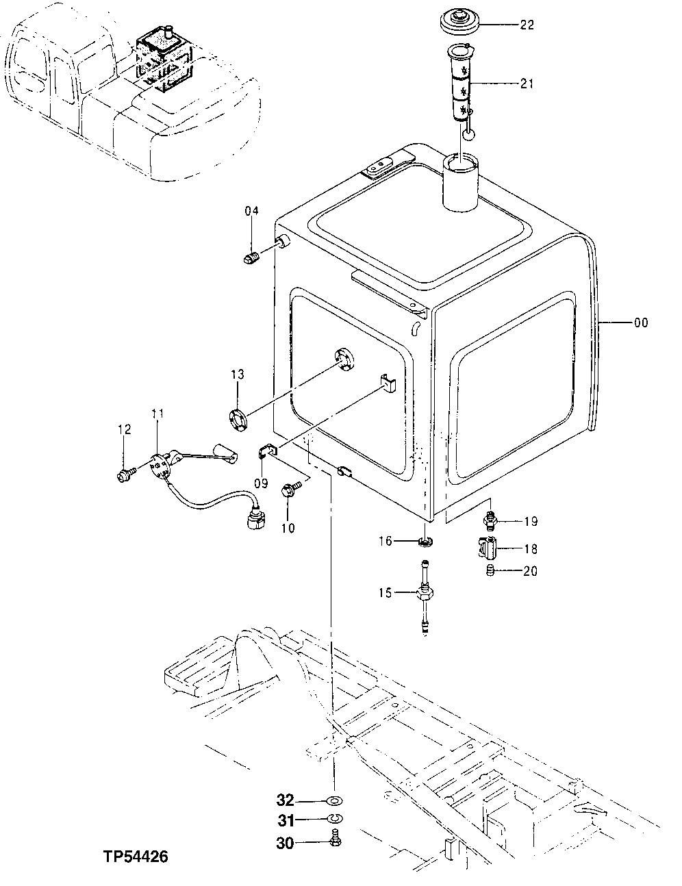 Схема запчастей John Deere 70LC - 83 - Fuel Tank 0560 External Fuel Supply Systems