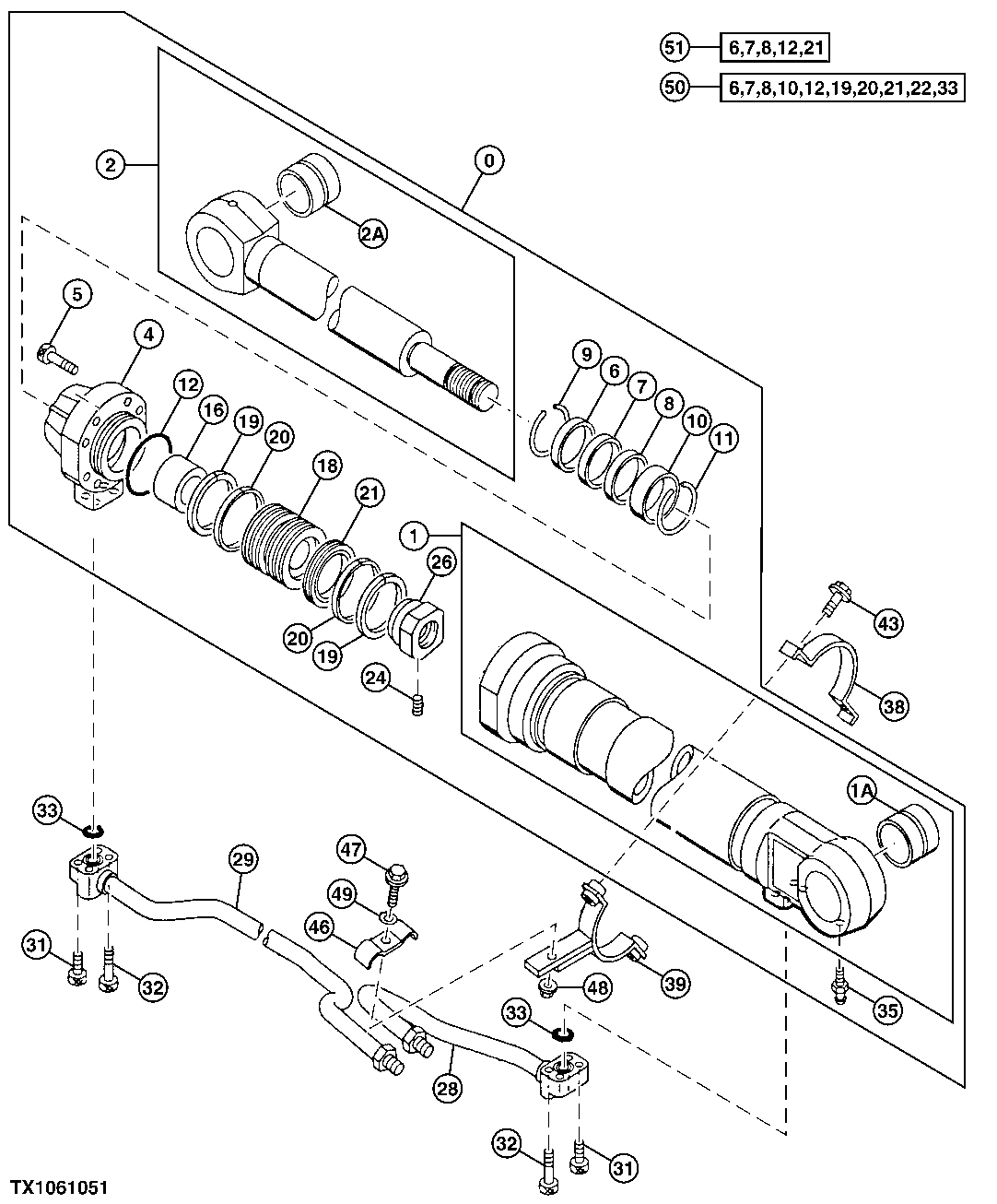 Схема запчастей John Deere 70LC - 266 - Right Boom Cylinder 3360 HYDRAULIC SYSTEM