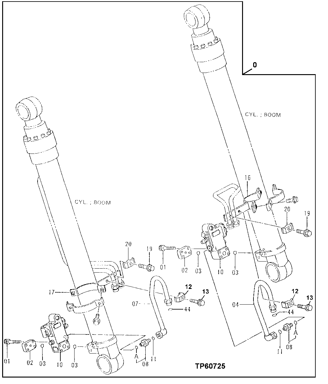 Схема запчастей John Deere 70LC - 278 - BOOM CYLINDER LOAD LOWERING VALVE KIT 3360 HYDRAULIC SYSTEM